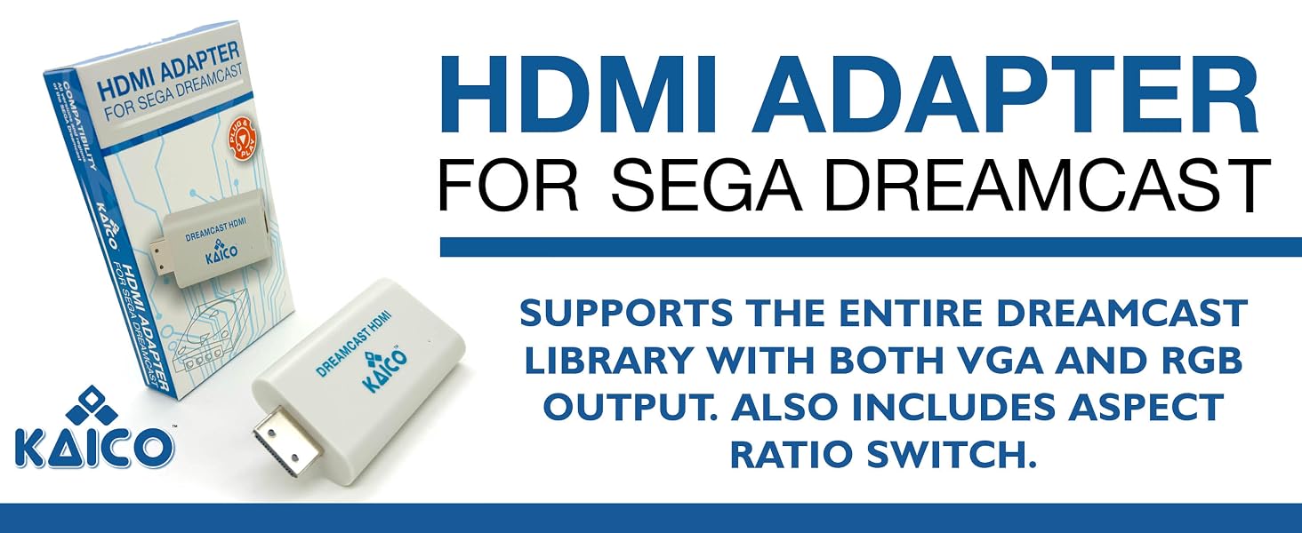 SEGA Dreamcast DC Dream Cast sega HDMI AV Cable Adapter VGA RGB Kaico
