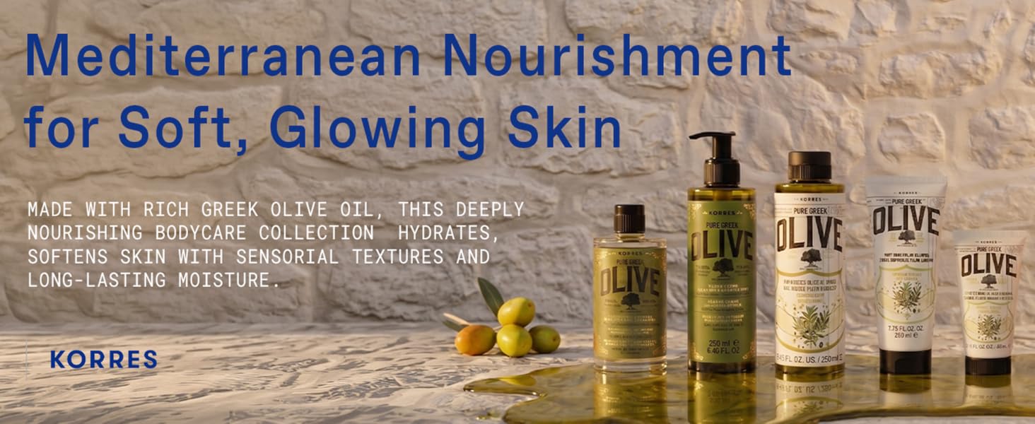 korres olive oil for skin moisturizer for dry skin body wash body cream body oil face oil hair oil
