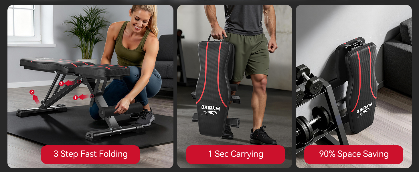 flybird adjustable weight bench workout bench press foldable bench for home gym fitness bench