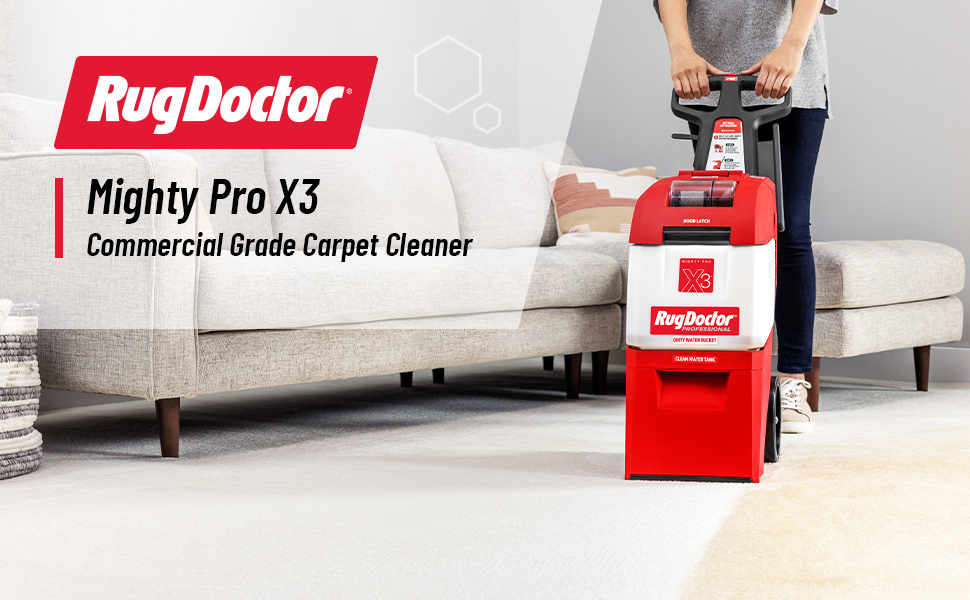 Mighty Pro X3 Commercial Carpet Cleaner: Clean with the power of the pro's with our one pass system.
