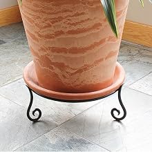 Short Plant stand wrought iron porch patio indoor outdoor planter flower pot