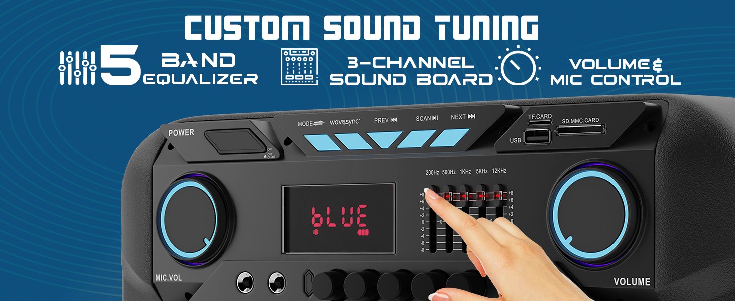 musica potentes tailgate sonido club ultimate pa system lights rechargeable floor watts soeaker