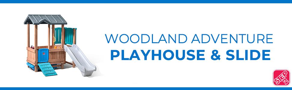 Woodland Adventure Playhouse &amp; Slide