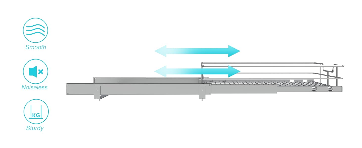 SLIDE OUT TO ITS FULL-EXTENSION