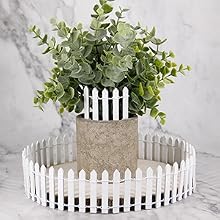 white mini fence