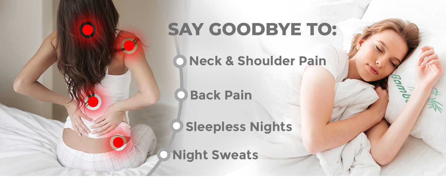 HS2050A 2-Pack Green Queen Pillows - Say Goodbye To Pain!
