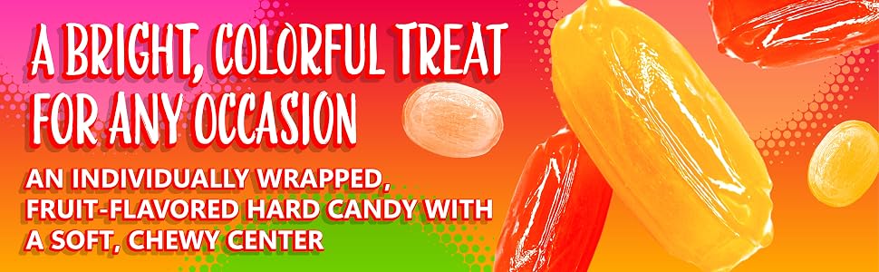 assorted fruit hard candy bon bons bulk pack fruit filled chewy center sweet classic candies treat