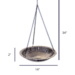 dimensions circle hanging bird bath nature clean wild animals