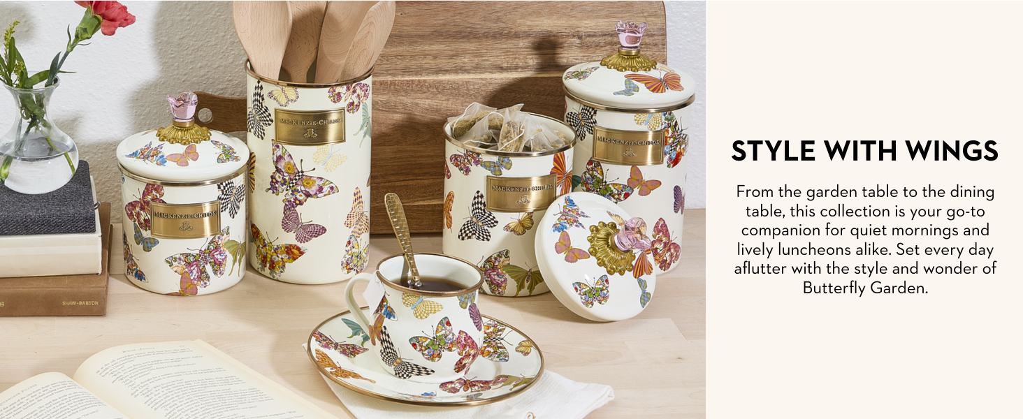 Butterfly Motif, style with wings, kitchen collection