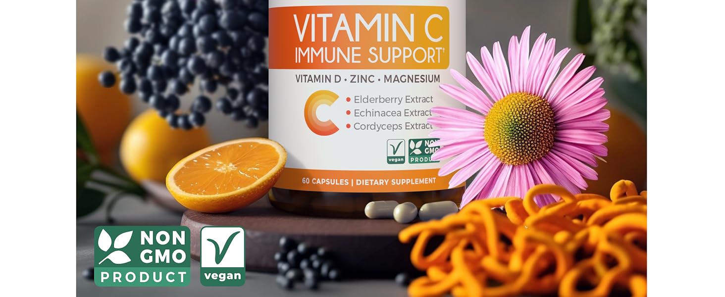 vitamin c with zinc magnesium vitamin d and herbs