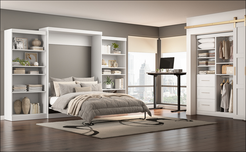 murphy wall bed cabinet space saving furniture closet organizer storage bedroom queen full folding