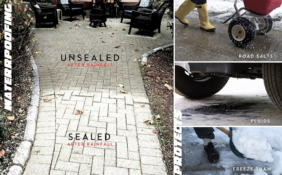 concrete sealer, penetrating, no gloss, freeze-thaw, oil, road salt, driveway, garage, waterproof