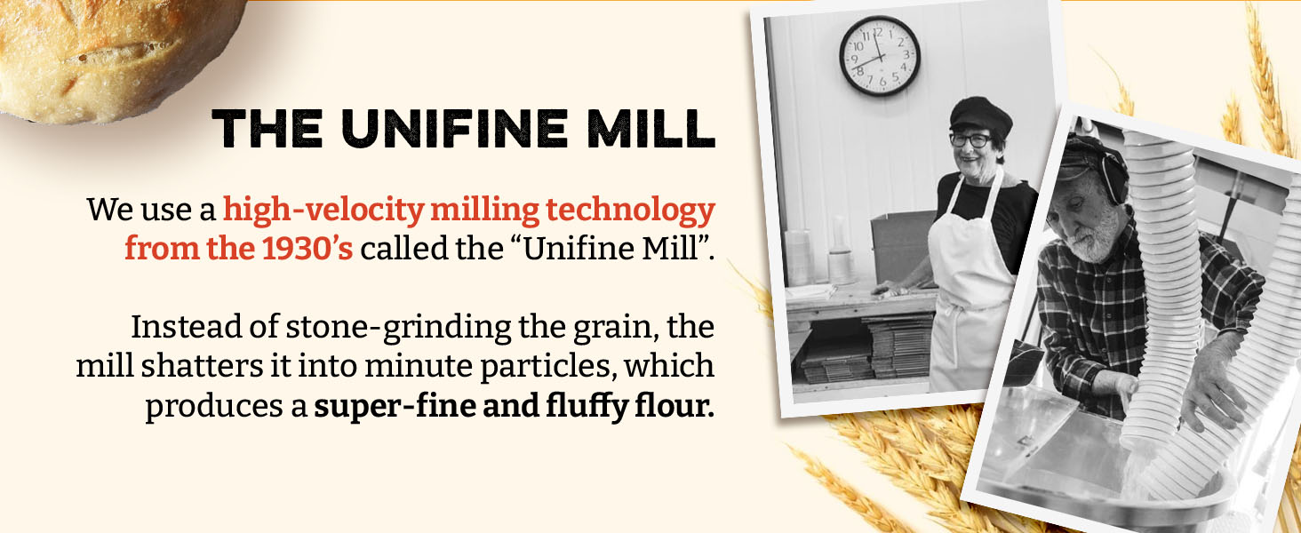 Unifine Milling - High velocity milling instead of stone-grinding, super fine and fluffy flour