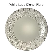 embossed stoneware dinnerware dinner plate dish dishwasher microwave safe dining 16 piece set 4