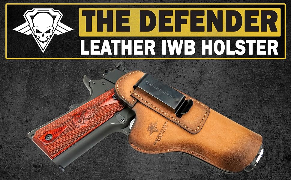 the defender leather holster oak