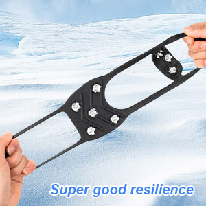 2 Pairs Ice Cleats for Shoes and Boots, 8 Steel Gripper Spikes Non-Slip Traction Cleats, Micro Shoe
