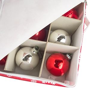 container lids wrapping bin ornaments clear small tote glass decorations cube lid bed wrap red