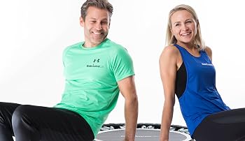 couple on rebound mini trampoline maximus life rebounder