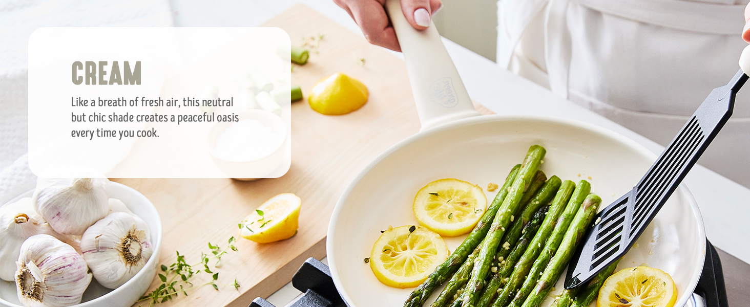 GreenLife, Ceramic Nonstick, PFAS-Free, Non-Toxic, Cookware, Frypans, Soft Grip