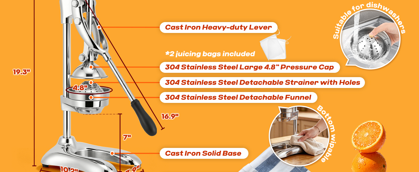 Moongiantgo Commercial Manual Juicer