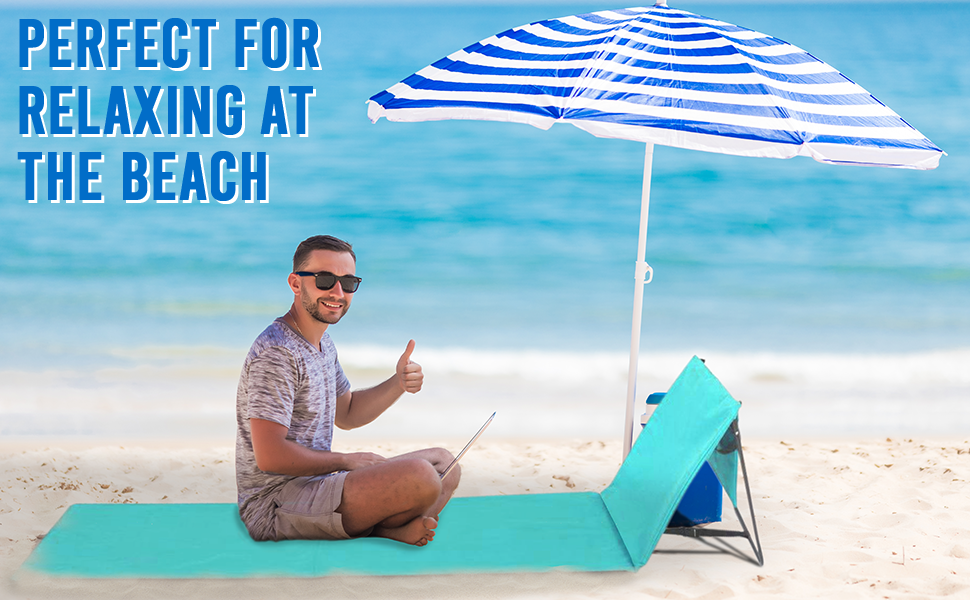Portable Beach Mat Lounge Chair and Tote