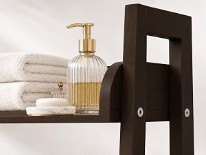 bathroom shelves over toilet.
