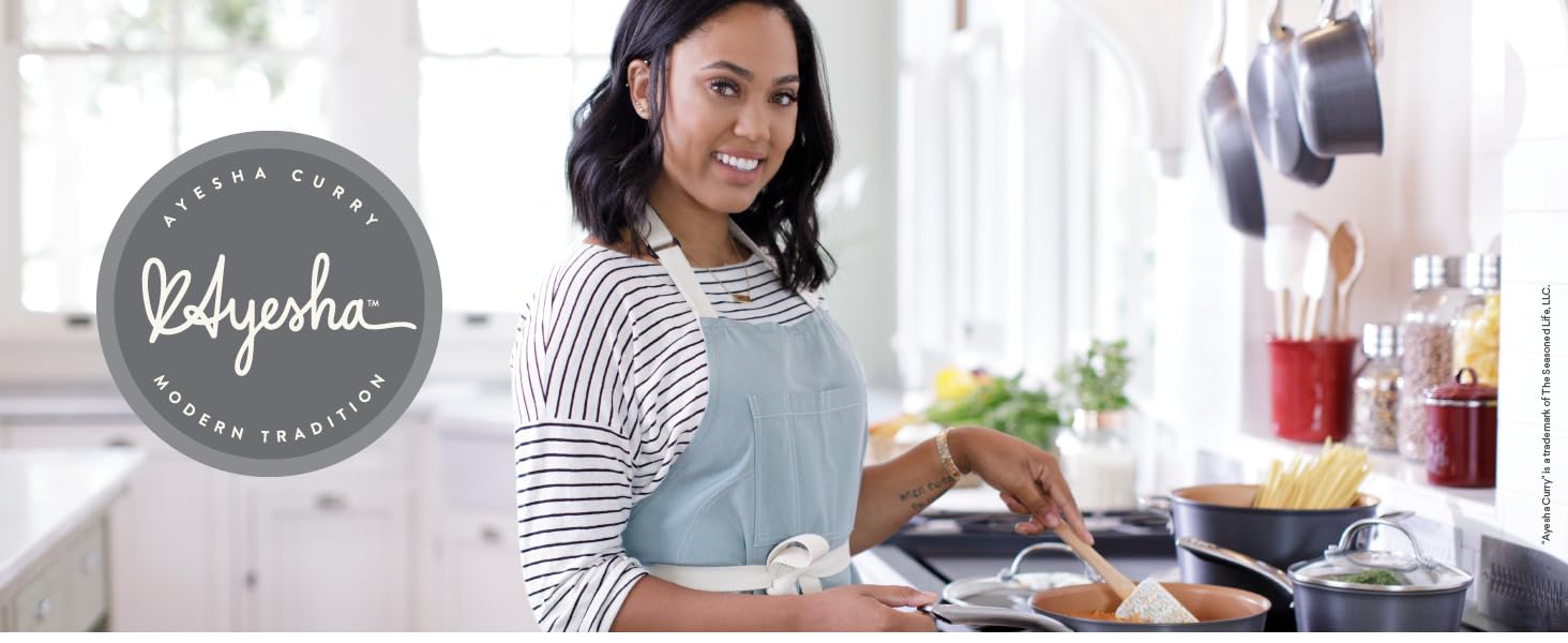 ayesha curry, cookware, bakeware, knives, kitchen knife set, chef knife