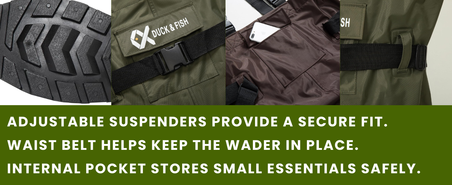 duck and fish chest wader