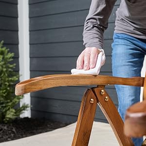 wipe teak oil