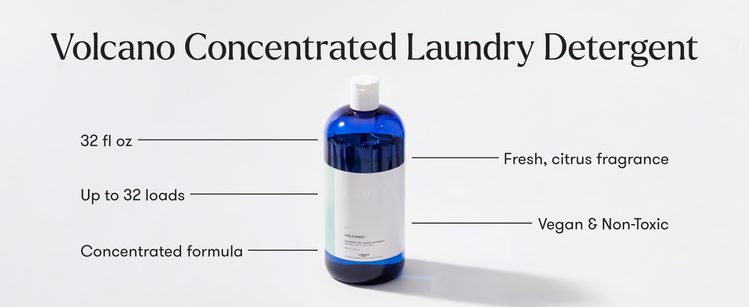 Volcano Laundry Detergent - 32 oz, concentrated formula, non-toxic