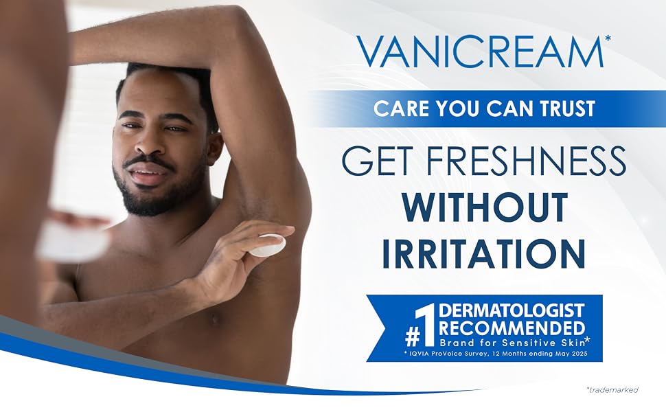 Vanicream deodorant gel freshness without irritation and dermatologist recommended.