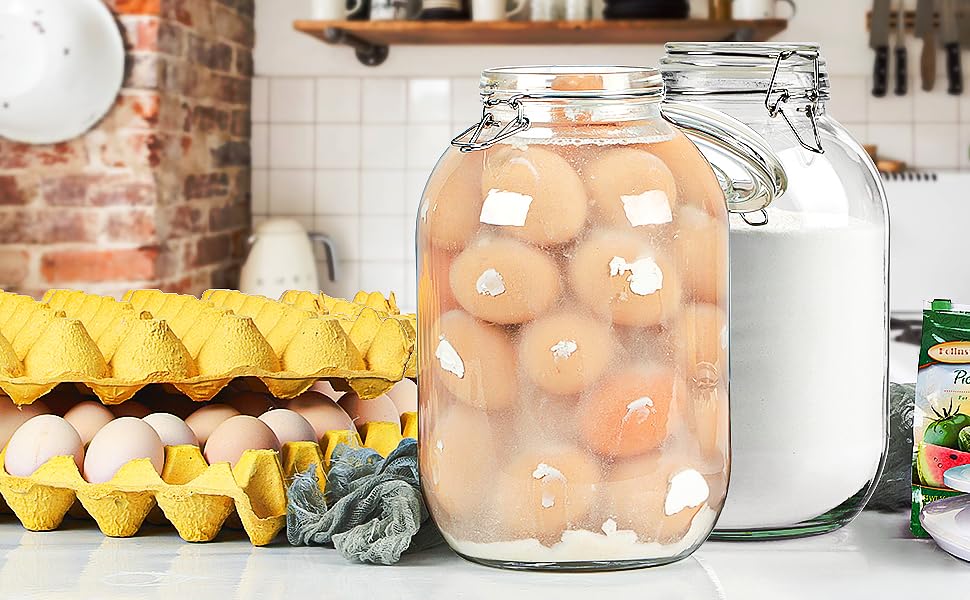 large glass jar for eggs glass water