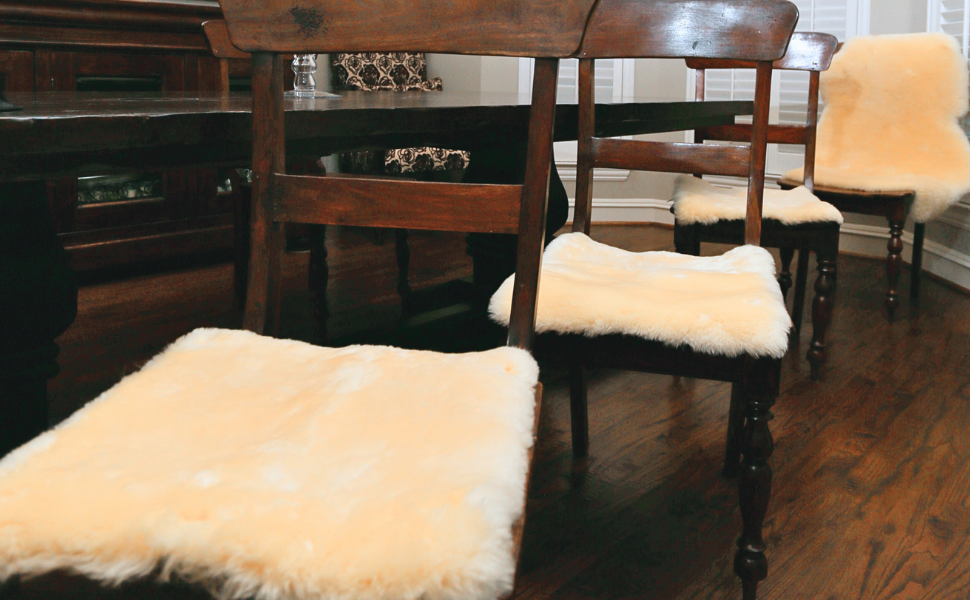 Sheepskin Natural Wool Wheelchair Seat Pad, Cushion for Pain Relief, Discomfort, Skin Irritation