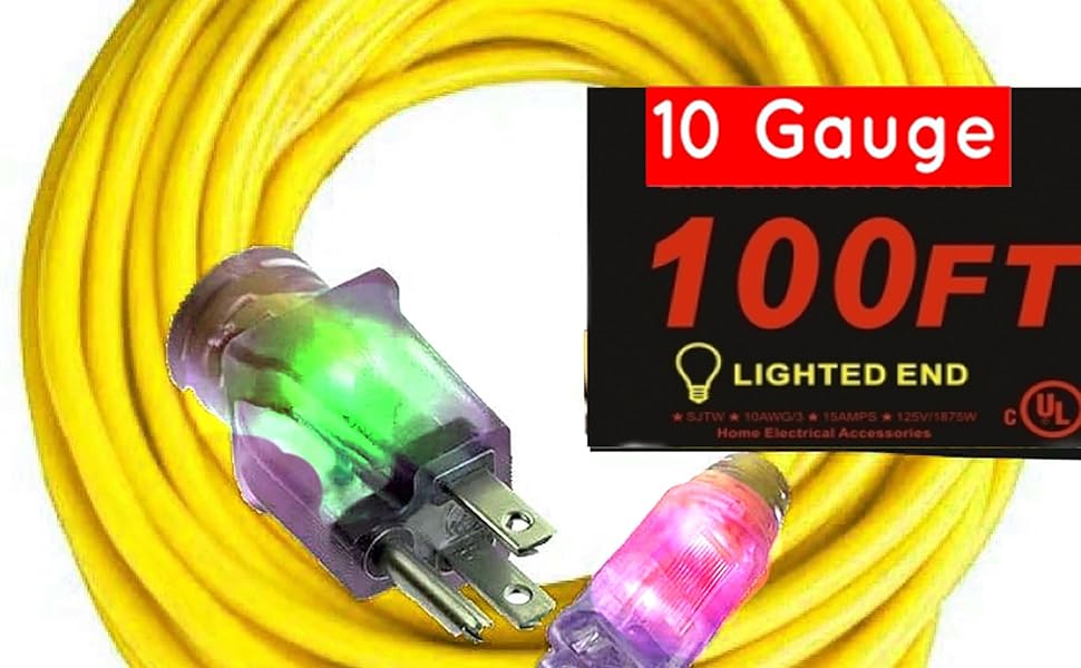 100 ft 10 Gauge Extension Cord