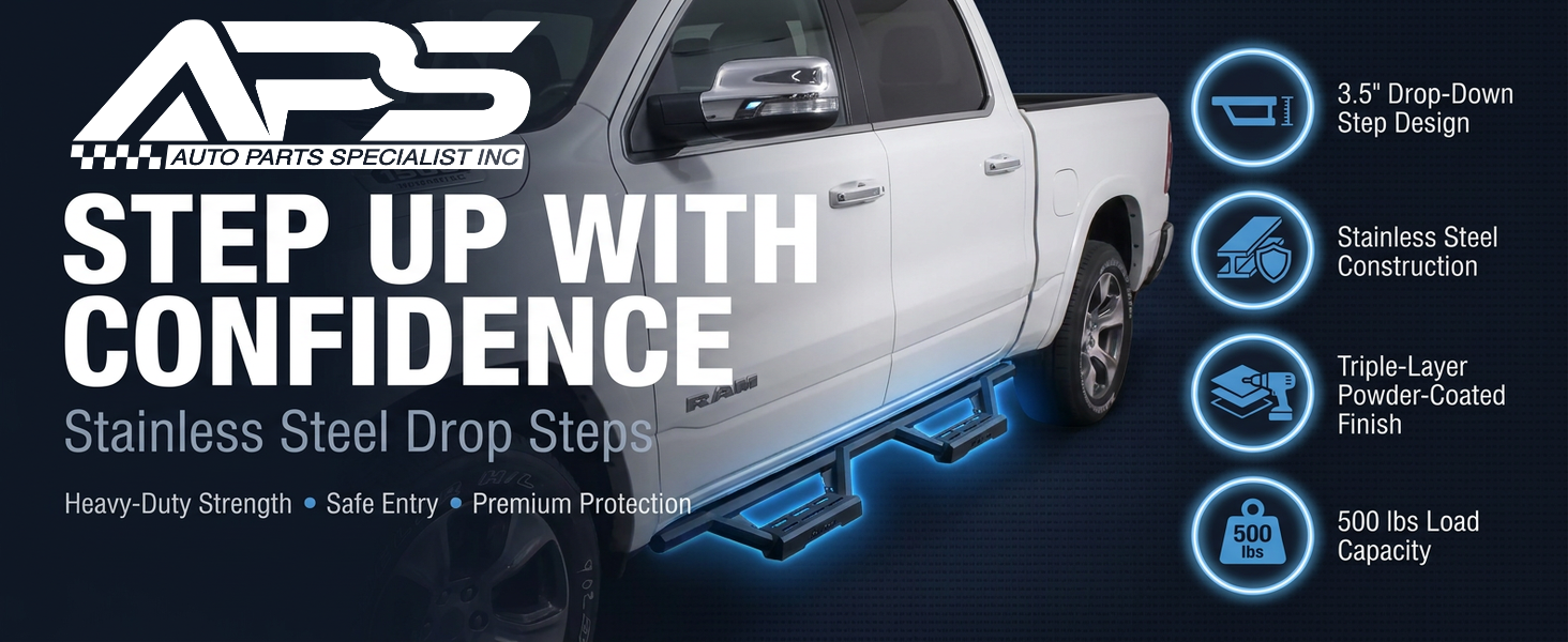 APS iArmor Drop Step Running Boards