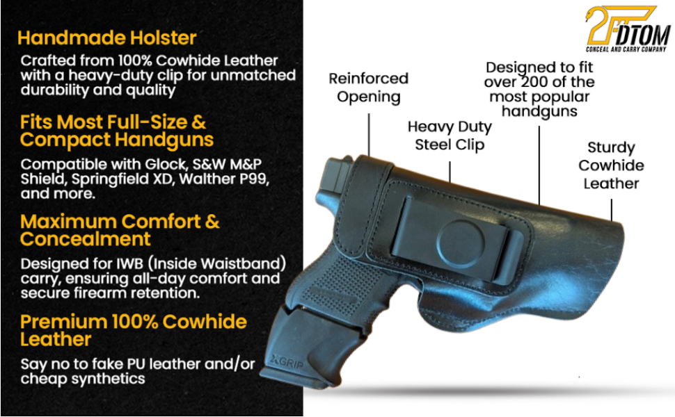 DTOM Universal Leather Gun Holster