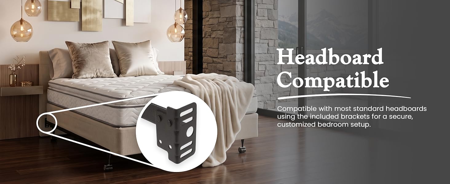 7-Leg Heavy Duty Metal Bed Frame