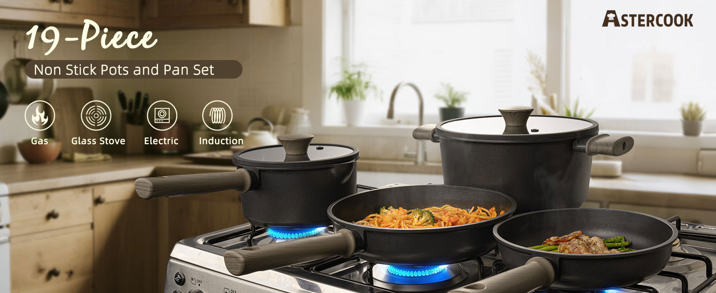 pots and pans set non stick