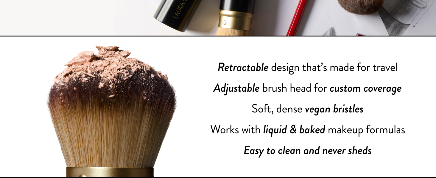 Retractable Angled Kabuki Brush