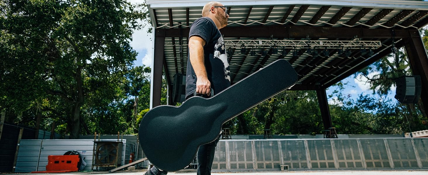 Dan, The Man, Carrying a GWE-339 Traditional Series Case through a Venue
