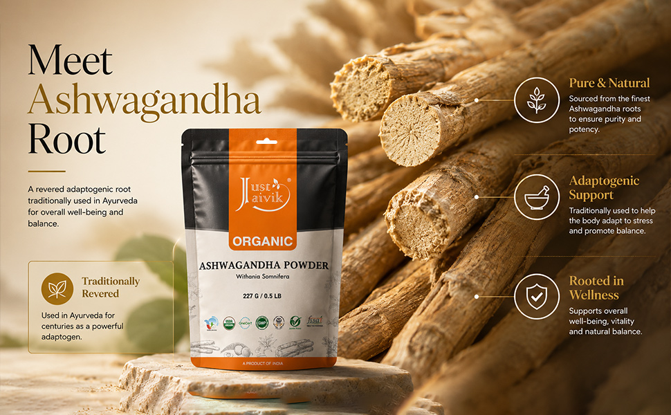 100% Organic Ashwagandha Powder- Withania Somnifera