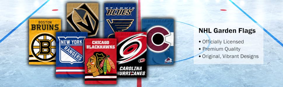 NHL Garden Flags, Officially Licensed, Premium Quality, Original/Vibrant Designs