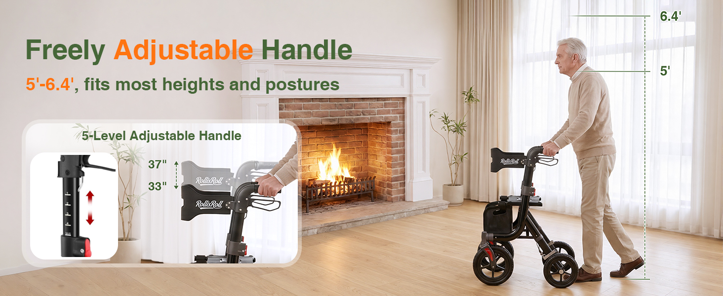 Walkers for Seniors, Rollator Walker with Seat