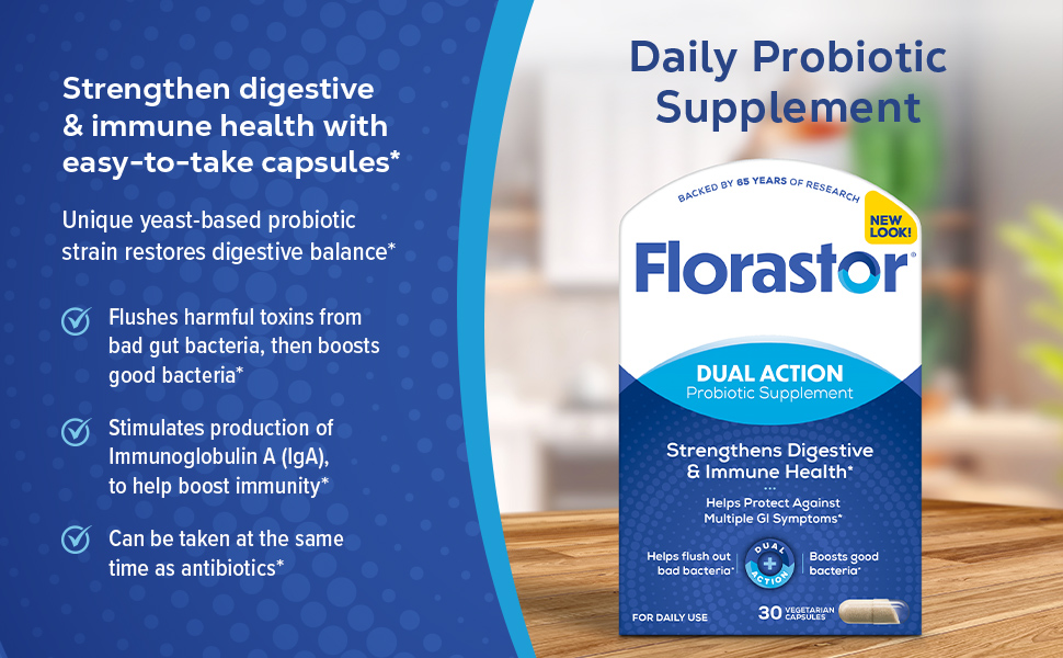 Strengthen digestive and immune health with easy to take capsules