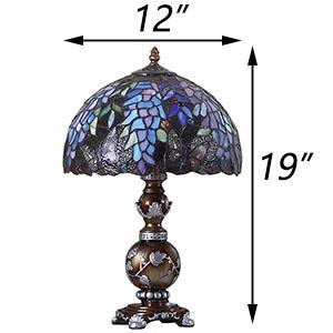 Bieye L10568 Wisteria Tiffany style stained glass table lamp