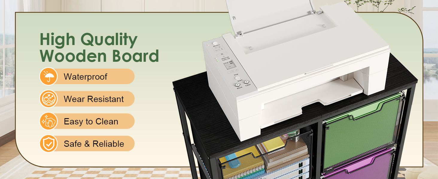printer stand with storage