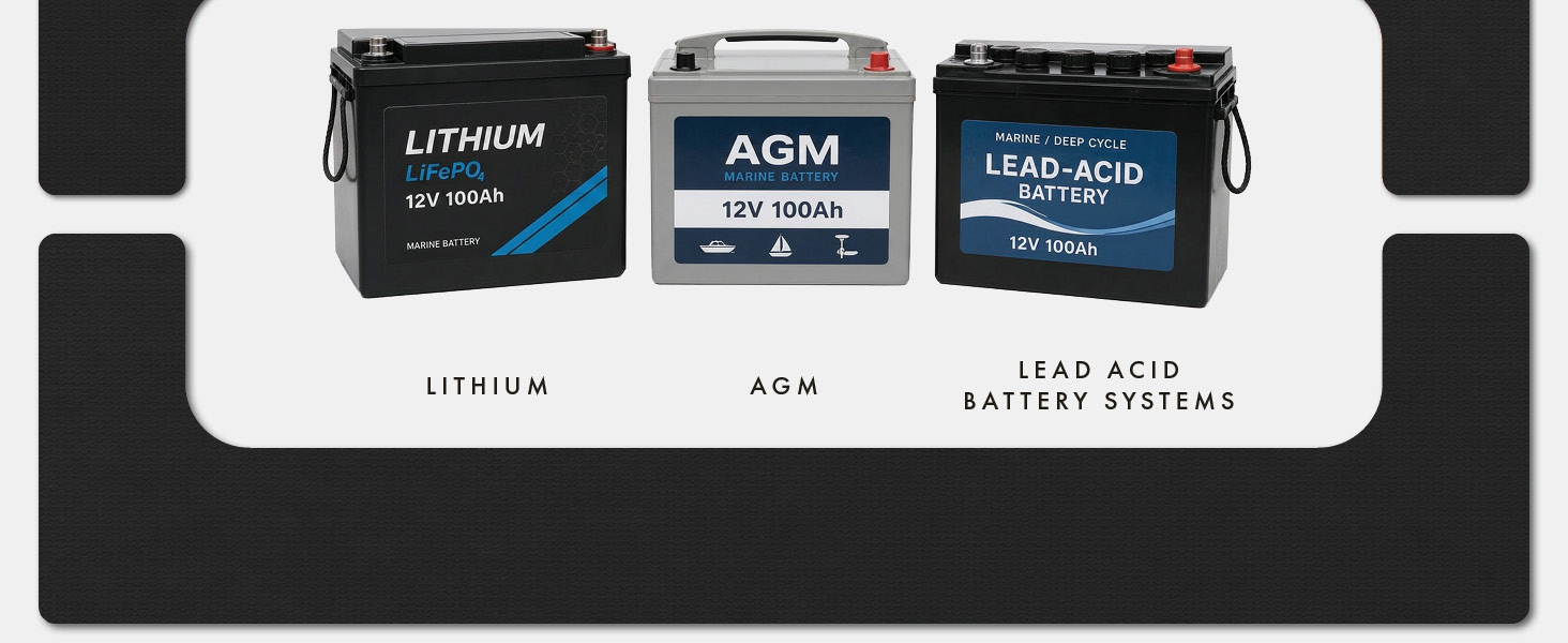 compatible with most battery types lithium agm and lead acid battery systems
