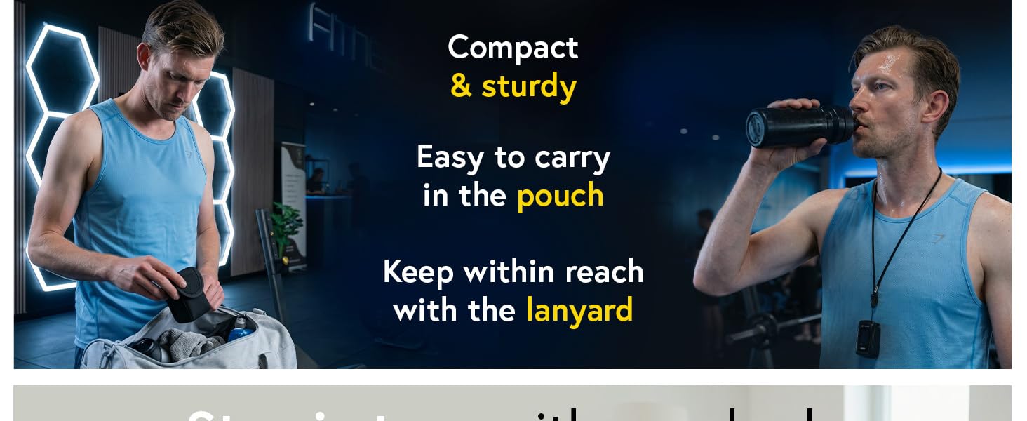 keep within reach with the lanyard