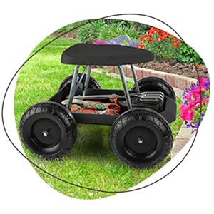Image of garden gifts for men, gardening seats for seniors.