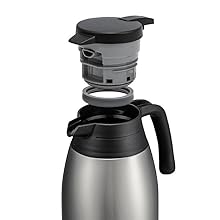 disassembled image of the carafe and its lid